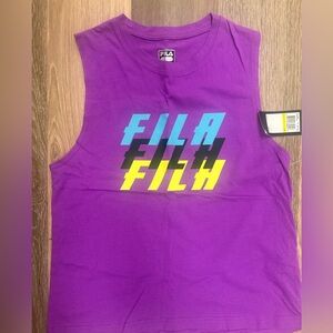 FILA NWT purple muscle T-shirt, sleeveless size medium